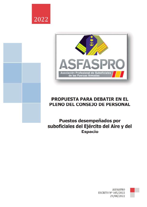 105.2022 Propuesta ASFASPRO Puestos Suboficiales EAE