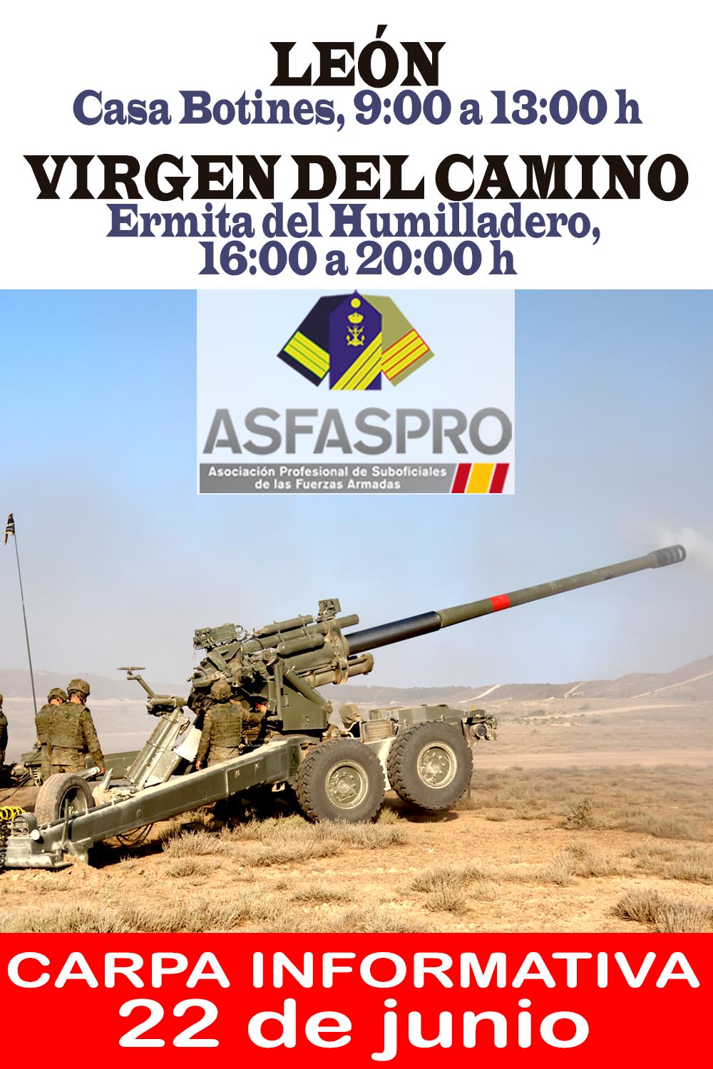 Cartel anuncio Artilleria