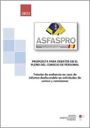 114.2021 Propuesta ASFASPRO TRÁMITE AUDIENCIA EN CURSOS Y CS INFORME DESFAVORABLE