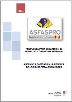 I18.2018 Propuesta ASFASPRO ascenso reserva a capitán suboficiales mayores