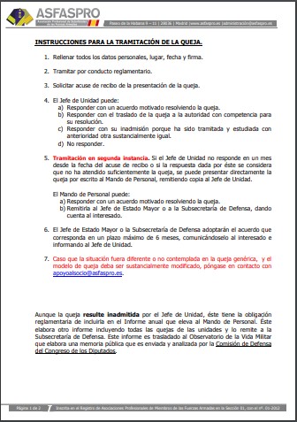 Instrucciones tramitación queja prohibición desplazamientos ET