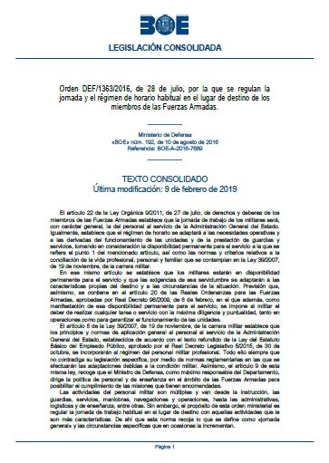 Orden DEF 1363 2016 consolidado