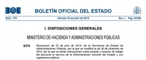 Instrucciones sobre jornada y horarios de trabajo del personal al servicio de la Administración General del Estado y sus organismos públicos