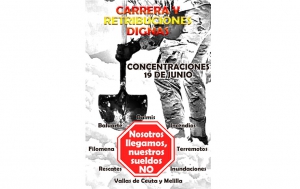 Concentraciones 19 de junio: Nosotros llegamos,  nuestros sueldos NO