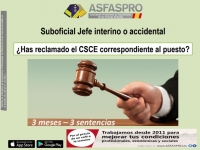 En tres meses, tercera sentencia estimatoria ASFASPRO: el componente singular del complemento específico (CSCE) está ligado al puesto desempeñado, no al empleo