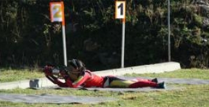 La sargento Mónica Sáez, campeona de España de Biatlón Cross