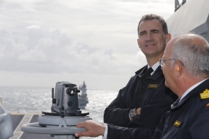 El Rey Don Felipe VI visita el Buque ‘Juan Carlos I’ en la fase LIVEX del ejercicio &quot;Trident Juncture 2015&quot;