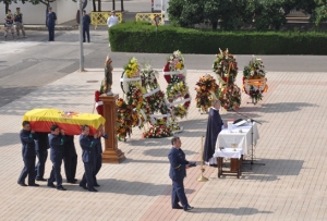 Honras fúnebres por el subteniente Juan Carlos Pérez Calleja
