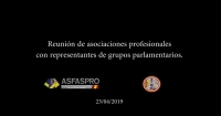 Reunión de asociaciones profesionales con representantes de grupos parlamentarios - 23/04/2019