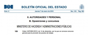 Concurso general para la provisión de puestos de trabajo en el Ministerio de Hacienda y Administraciones Públicas