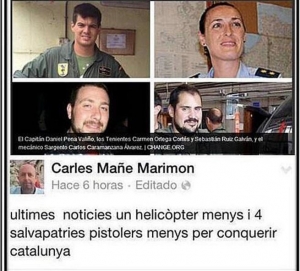 Becerril envía al fiscal general una queja por un comentario contra los militares muertos en Canarias