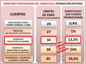 Apartheid profesional del suboficial: promoción interna